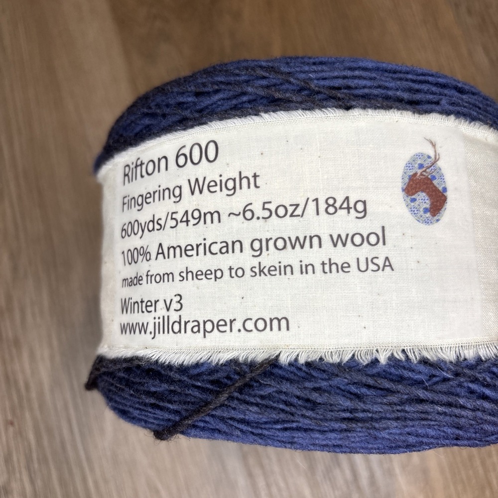 Jill Draper Makes Stuff Rifton 600 Winter V3 Fingering Weight American Wool 600y - Picture 2 of 5